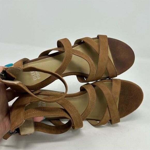 Eileen Fisher Women's Eva Sandal Brown Strappy Size 6.5 Casual Summer - Picture 11 of 12